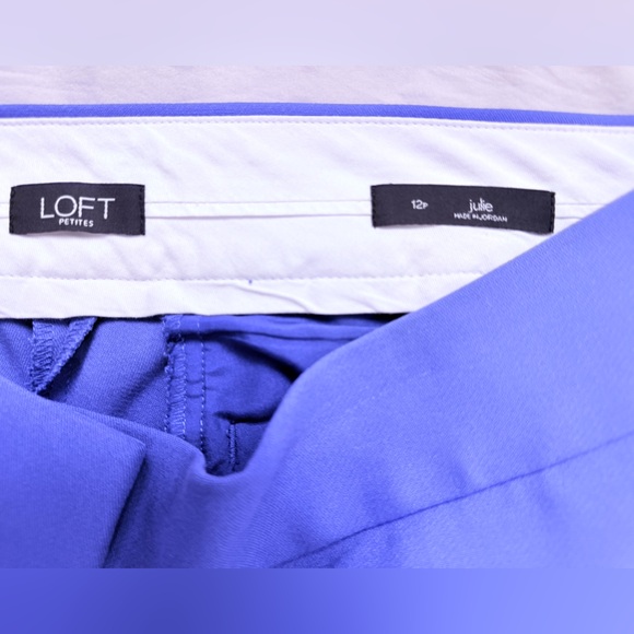 LOFT Vibrant Blue ankle length pants - Picture 4 of 7